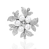 Exquisite Flower Alloy Rhinestone Brooch PW-WG62D3E-01-4