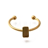 304 Stainless Steel Open Cuff Ring Components LS-STAS-M057-01A-G-2