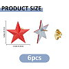 6Pcs Star Alloy Lapel Pin Backs for Backpack Clothes JEWB-FH0003-07C-2