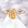 Ocean Theme 304 Stainless Steel Cuff Bangles SA-Z002-02G-03-3