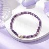 Natural Lepidolite and Pearl Beads Btacelets BJEW-JB10681-02-2