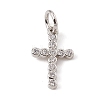 Brass Micro Pave Cubic Zirconia Charms ZIRC-F132-01P-1