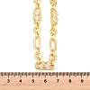 7MM Brass Pave Cubic Zirconia Figaro Chain Necklaces NJEW-D324-05G-07-2