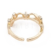Rack Plating Brass Open Cuff Ring Settings KK-G455-13G-3