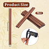 30Pcs Waxed Round Wooden Sticks WOOD-OC0004-51-2