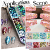 2 Bags 2 Colors 12 Grid Nail Art PET & ABS Sequins/Paillette MRMJ-SP0001-32-5