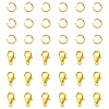 Zinc Alloy Lobster Claw Clasps FIND-FS0002-40G-1