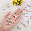 8 Sets 4 Styles Alloy and Brass Fold Over Clasps FIND-FH0004-48-3