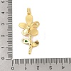 Brass Micro Pave Cubic Zirconia Pendants X-KK-R100-03G-3