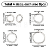 32Pcs 4 Styles Zinc Alloy Spring Gate Rings FIND-SC0005-23-2