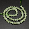 Natural New Jade Round Beads Strands G-L348-01-6mm-2