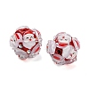 Christmas Theme Polymer Clay Rhinestone Beads with Resin X-RESI-Z045-01C-2