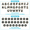 Initial Letter A~Z Alphabet Alloy Enamel Charms ENAM-TA0003-58-5