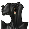 Printed Handmade Porcelain Dangle Earrings EJEW-JE07230-6