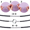 5Pcs 2.5MM Round Cowhide Leather Necklaces Making MAK-CL0001-05-6