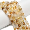 Grade A Natural Yellow Hematoid Quartz Beads Strands G-L642-F04-6mm-1