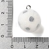 Flocking Opaque Sports Theme Resin Pendants RESI-D017-01C-P-3