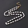 Vacuum Plating 304 Stainless Steel Beaded Necklaces NJEW-E064-05G-2