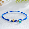 Synthetic Turquoise Bead Charm Bracelets IR3268-5-1