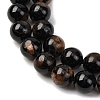 Natural Black Tourmaline Beads Strands G-F666-05A-8mm-6