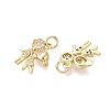 Valentine's Day Brass Micro Pave Clear Cubic Zirconia Pendants KK-Q072-13G-2