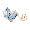 Butterfly Alloy Enamel Lapel Pin Backs JEWB-P057-04D-G-3