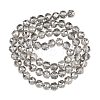 Electroplate Transparent Glass Beads Strands GLAA-H040-01D-2