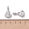 Valentine's Day Brass Micro Pave Clear Cubic Zirconia Pendants KK-K360-26P-3