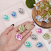 10Pcs 5 Colors Food Grade Eco-Friendly Silicone Beads SIL-CA0002-59-3