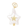 Natural Baroque Keshi Pearl Pendants PALLOY-JF05013-3