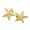 Ion Plating(IP) 304 Stainless Steel Starfish Stud Earrings EJEW-D281-06G-2