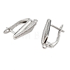 SHEGRACE Brass Micro Pave Cubic Zirconia Hoop Earring Findings XGRQ79334-950P-2