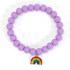 Rainbow Zinc Alloy Enamel Charm Bracelets FS-WGF96C6-02-2