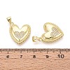 Valentine's Day Brass Micro Pave Clear Cubic Zirconia Pendants KK-T080-53G-3