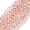 Baking Paint Transparent Glass Beads Strands LS-DGLA-A034-J8MM-D04-1