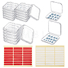 20Pcs Transparent Plastic Nail Art Tool Storage Box CON-BC0007-03D-1