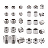 Fashewelry 50Pcs 10 Style 304 Stainless Steel Grooved Beads STAS-FW0001-19-7