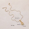 Minimalist 316 Surgical Stainless Steel with Clear Glass 8-Character Gourd Pendant Necklaces for Women HP6344-5