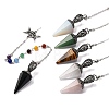 Natural & Synthetic Gemstone Pointed Hexagonal Cone Dowsing Pendulums G-Q184-03AS-1