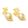 Natural Pearl Stud Earring Findings KK-M251-06G-2