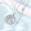 304 Stainless Steel Pendant Cable Chain Necklaces for Men Women NJEW-K308-03D-P-3