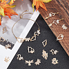 60Pcs 10 Styles Alloy Crystal Rhinestone Connector Charms FIND-FH0007-03-3