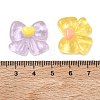 Two Tone Transparent Resin & Glitter Powder Cabochons RESI-A055-06-3