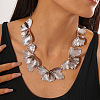 Alloy Flower Petaline Link Chain Necklaces for Women FS-WG970E6-02-2
