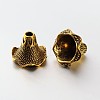 6-Petal Tibetan Style Alloy Bead Caps X-PALLOY-N0113-05AG-1