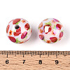 Printed Opaque Acrylic Beads MACR-T048-04E-3