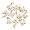 SHEGRACE Brass Micro Pave Clear Cubic Zirconia Pendants XGRQ29963-394G-M-1