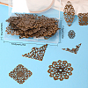 60Pcs 6 Style Iron Filigree Joiners Links IFIN-SC0001-45-7