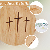 1Pc Wood Prayer Bowl ODIS-CN0008-05-5