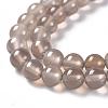 Natural Gray Agate Bead Strands X-G-R193-12-6mm-3